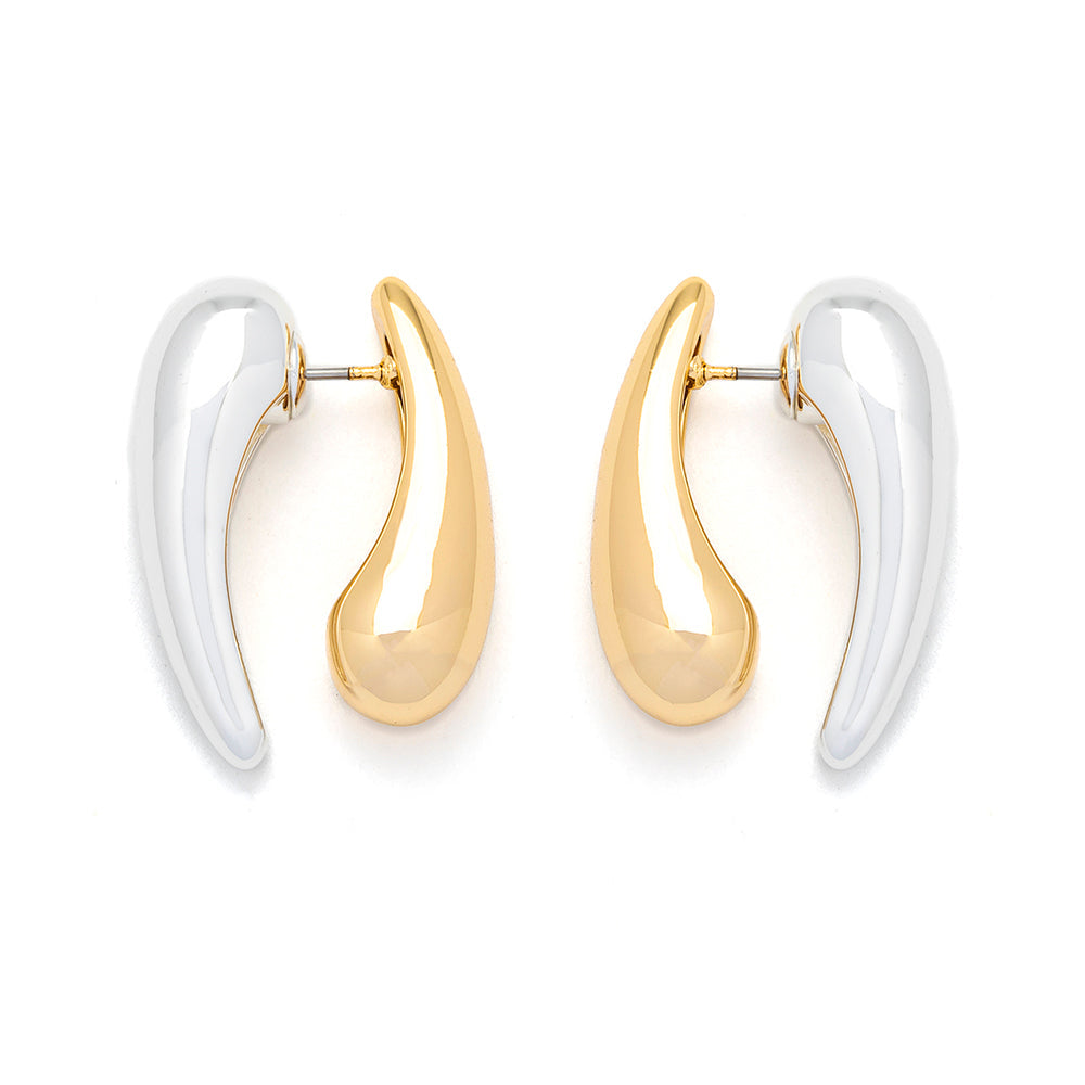 Gold & Silver Statement Drop Earrings