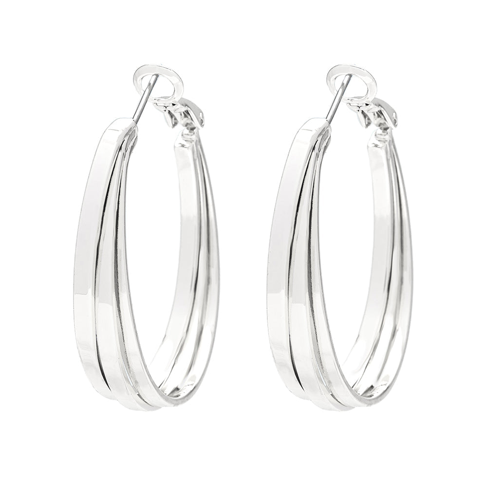 Amalia Silver Hoop Earrings