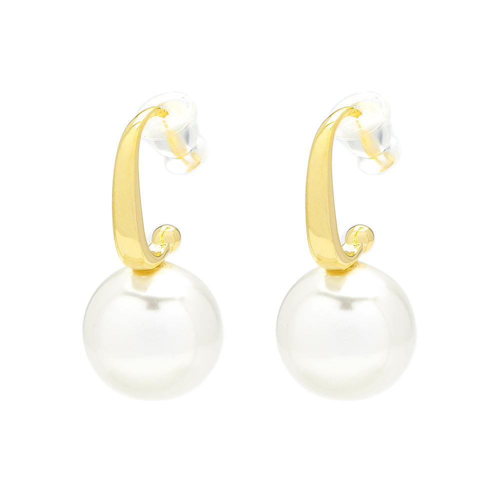 Siena Gold & Pearl Drop Earrings