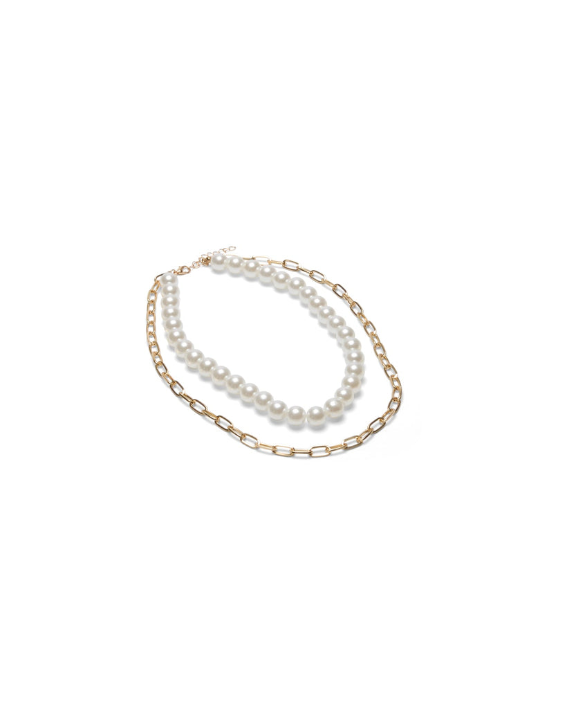 Rochester Pearl & Gold Chain Layered Necklace