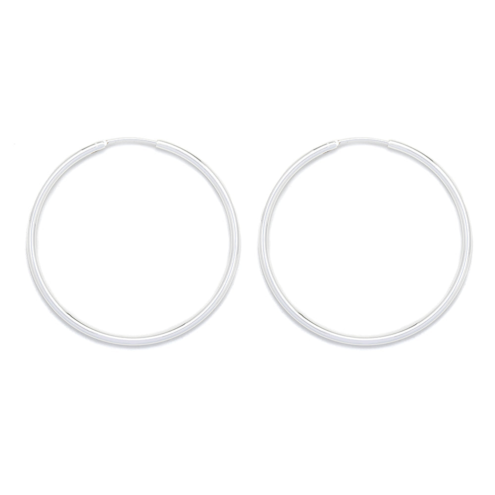 Large Silver Hoop Earrings