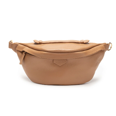 Arc Camel Leather Sling Handbag