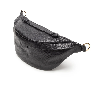 Arc Black Leather Sling Handbag