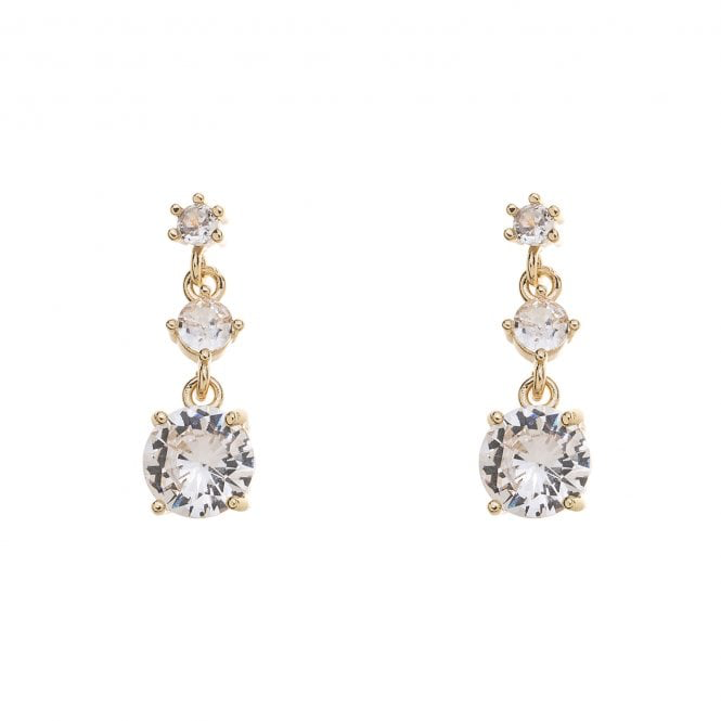 Gold Crystal Drop Earrings
