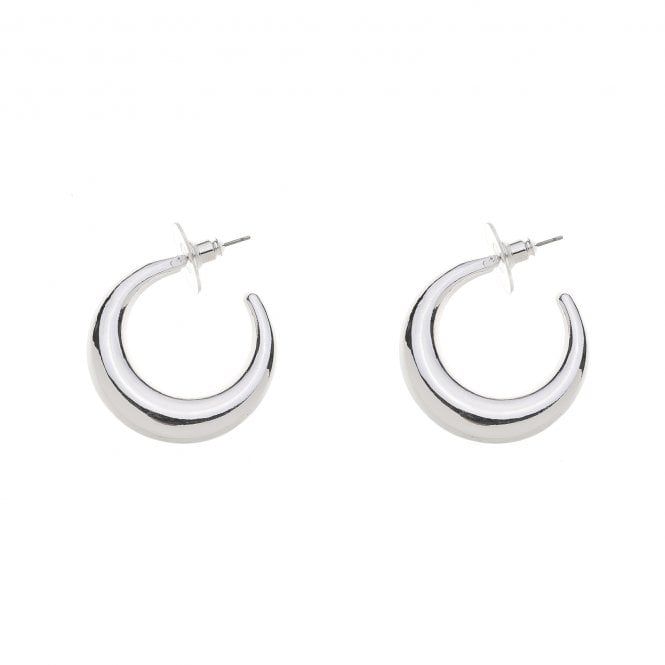 Silver Chunky Hoop Earrings