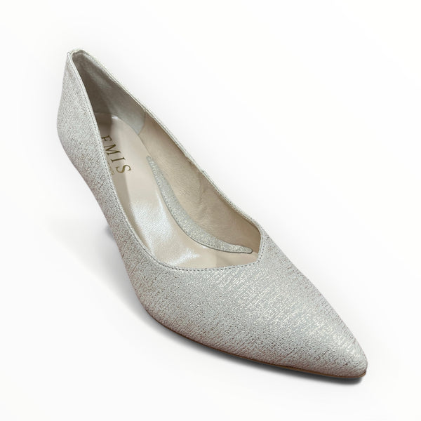 Gold Textured Pointed Court Shoe