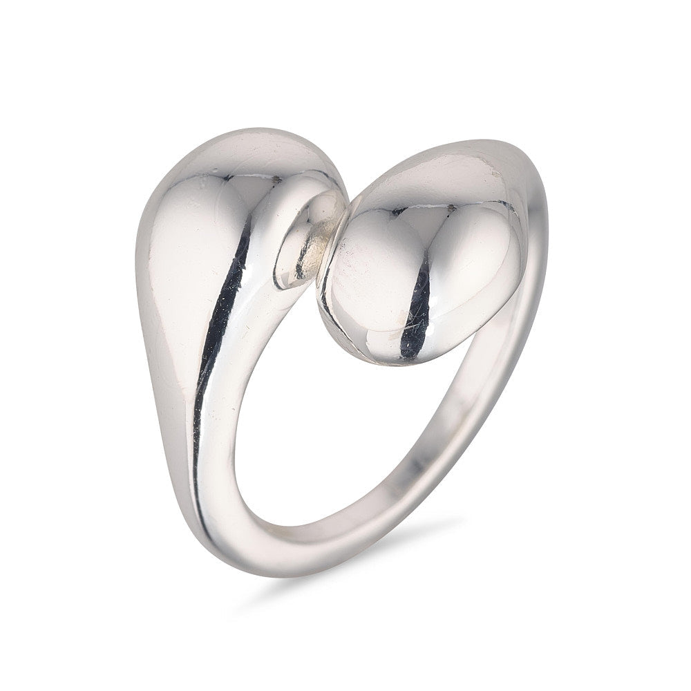 Silver Chunky Layered Ring