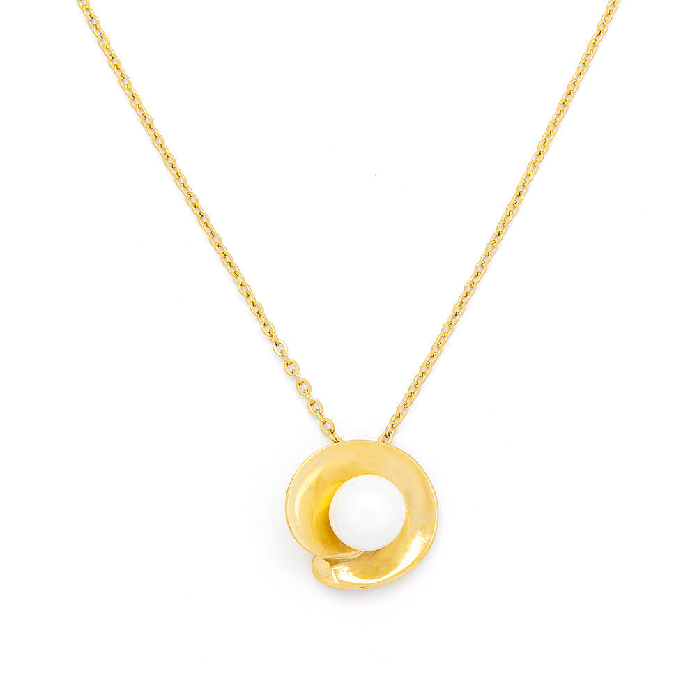 Ophelia Gold & Pearl Pendant Necklace