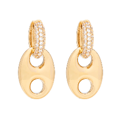 Mallory Gold & Crystal Chunky Drop Earrings
