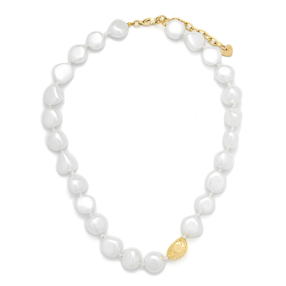Gold & Pearl Shell Necklace