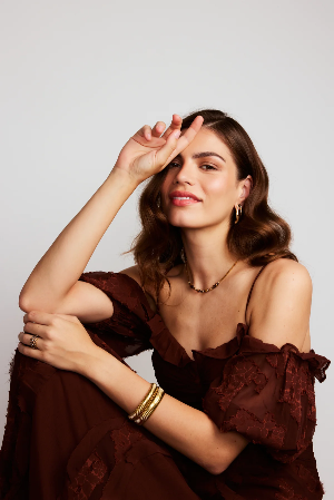Gold & Brown Crystals Ring