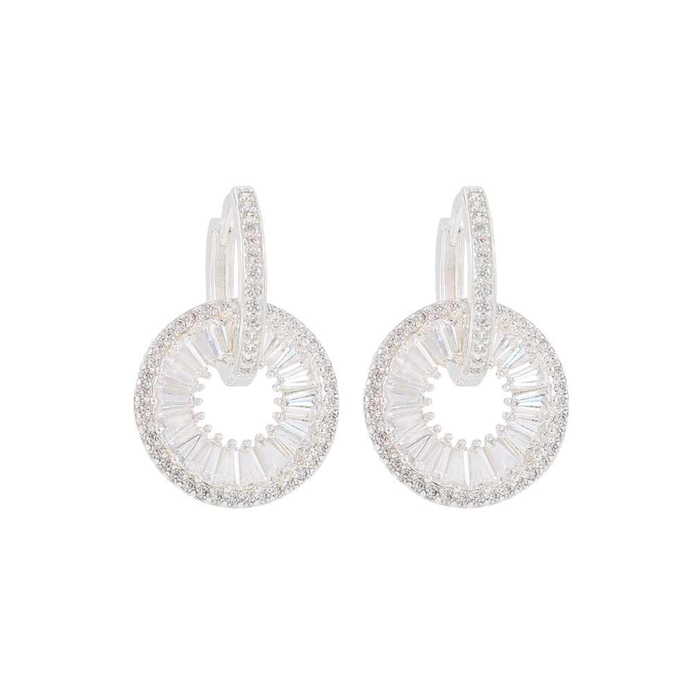 Keily Silver Crystal Earrings