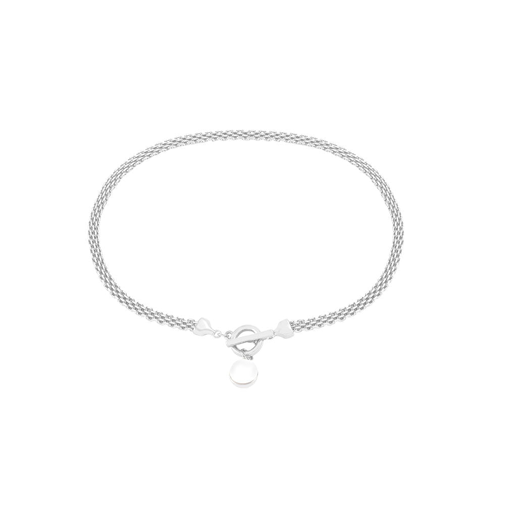 Meilani Silver Chain & Pearl Drop Necklace
