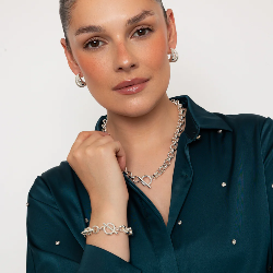 Marianna Silver Hoop Earrings