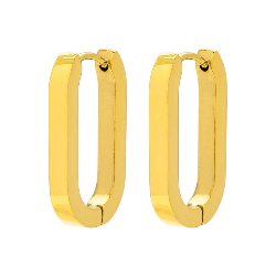 Gold Medium Paperclip Drop Earrings