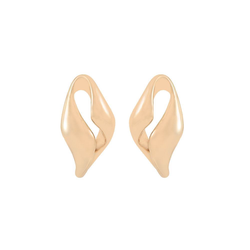 Mavis Gold Swirling Statement Earrings