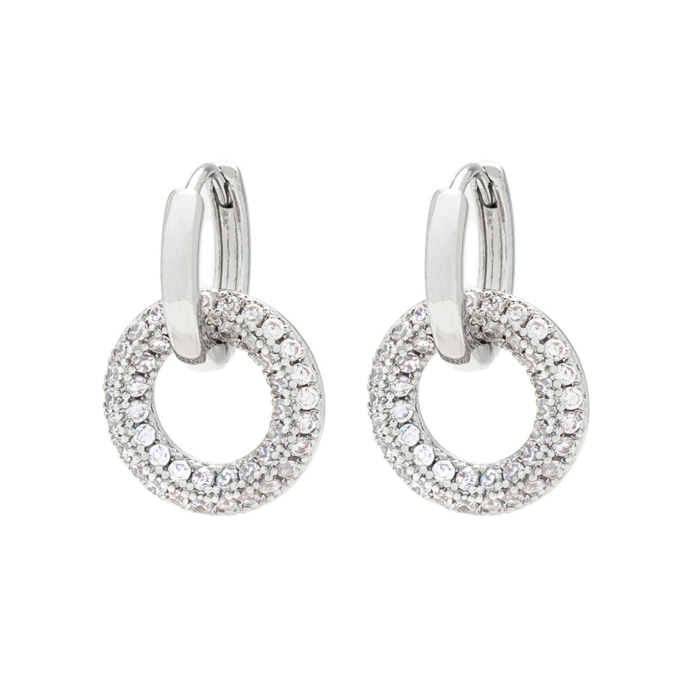 Interlinking Silver Circles Earrings