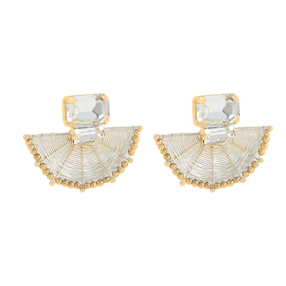 Angie Gold Beaded Earrings