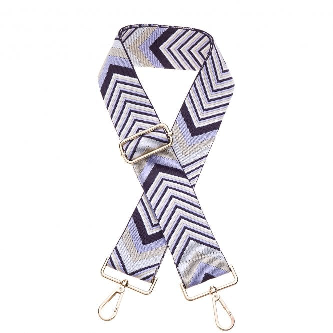 Purple & Taupe Aztec Print Bag Strap