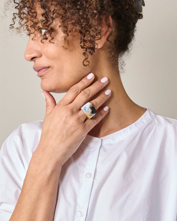 Shoreham Bold Enamel Trio Ring Set