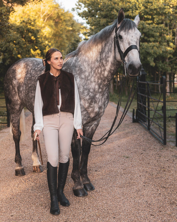 Felicity Cappuccino Faux Fur Gilet