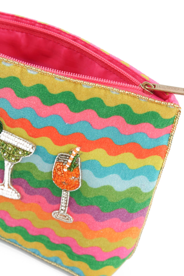Summer Cocktails Embellished Large Pouch