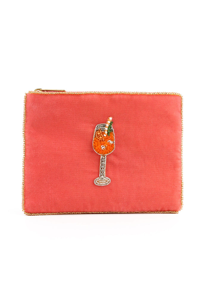 Aperol Summer Cocktails Beaded Small Pouch