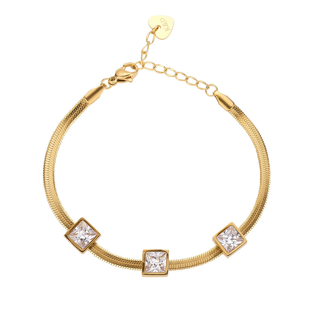 Kamilah Gold & Crystal Bracelet