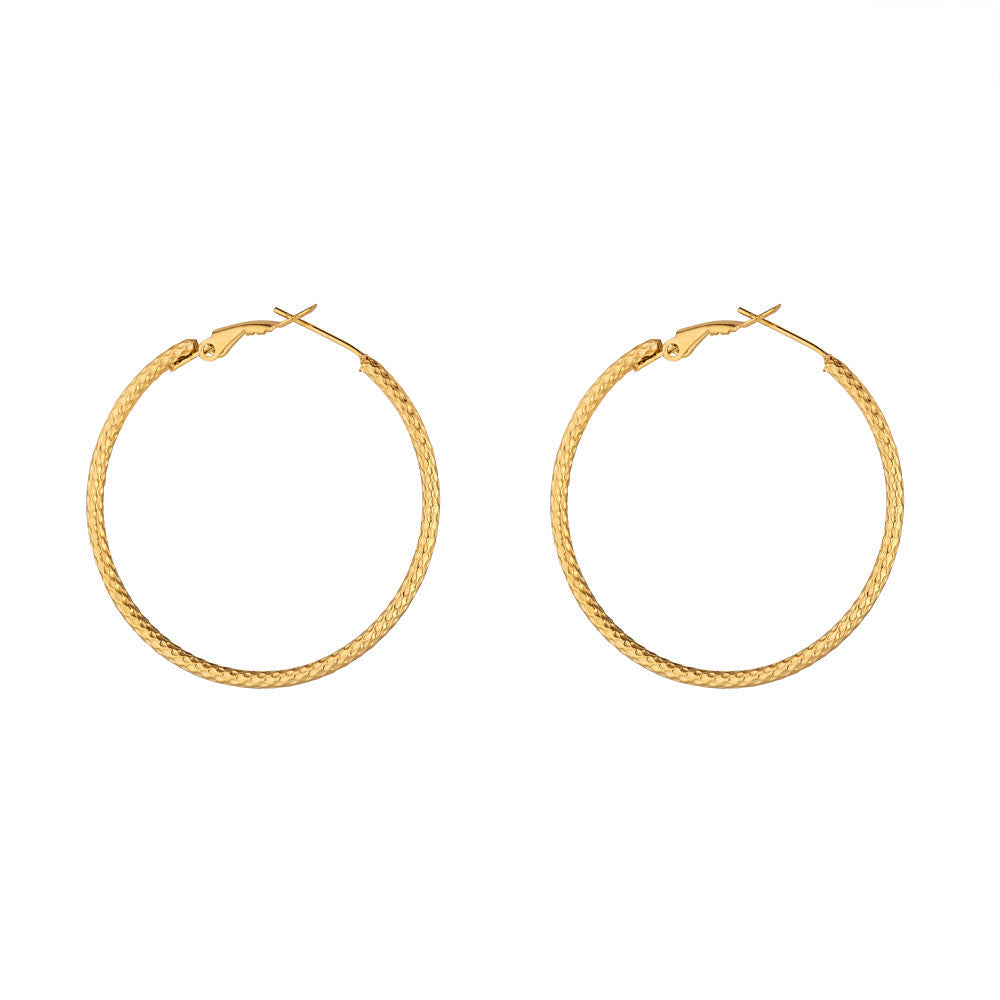 Avalynn 40mm Gold Hoop Earrings