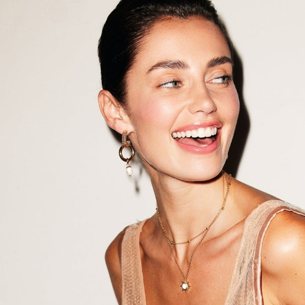Freshwater Pearl & Gold Statement Earrings
