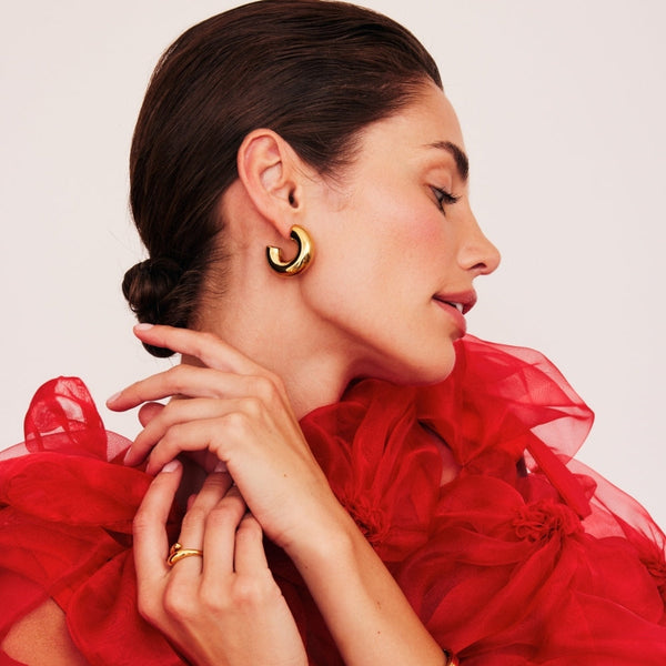 Large Chunky Gold Hoops