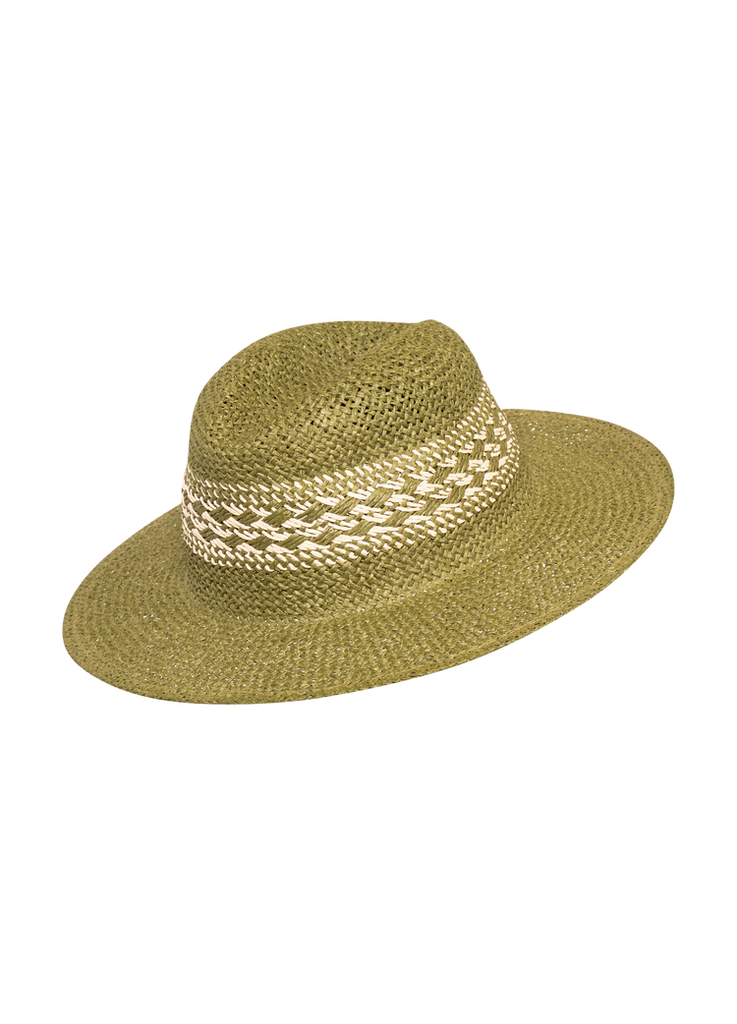 Amara Forest Green Woven Hat