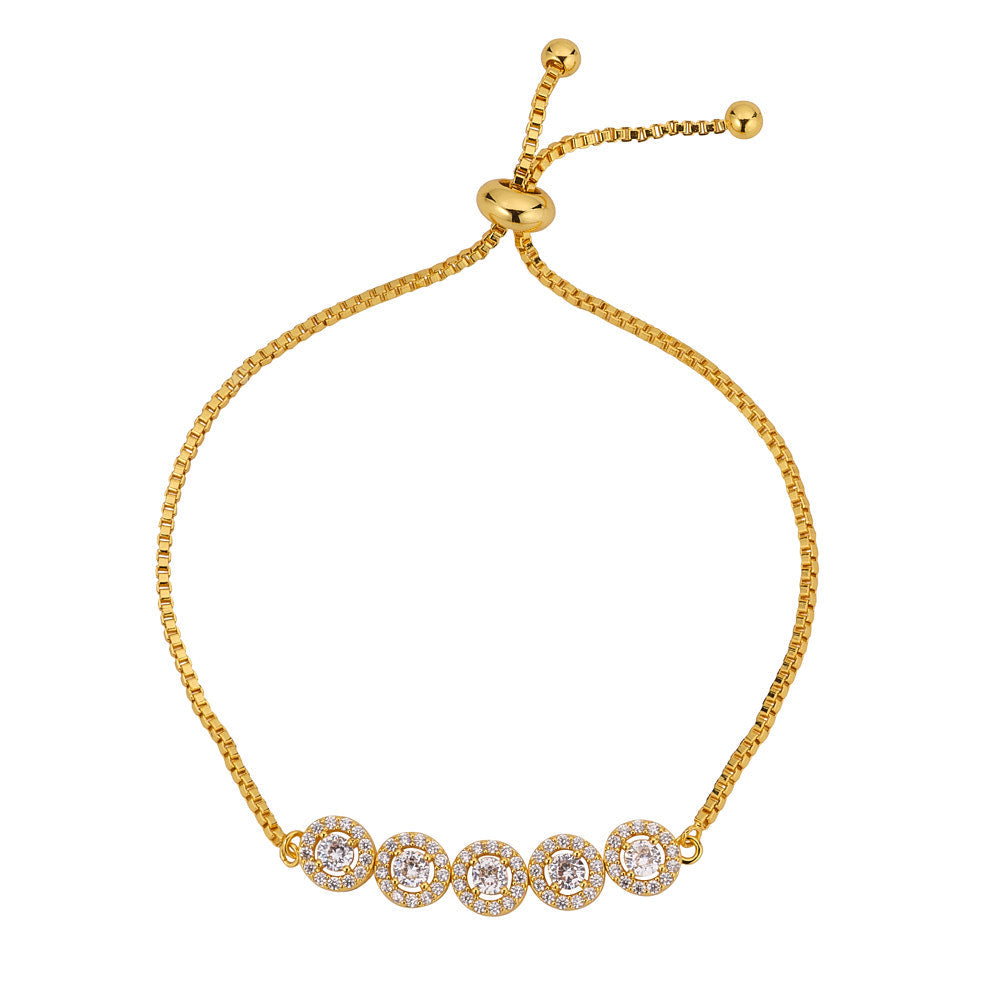 Charlotte Gold Crystal Bracelet