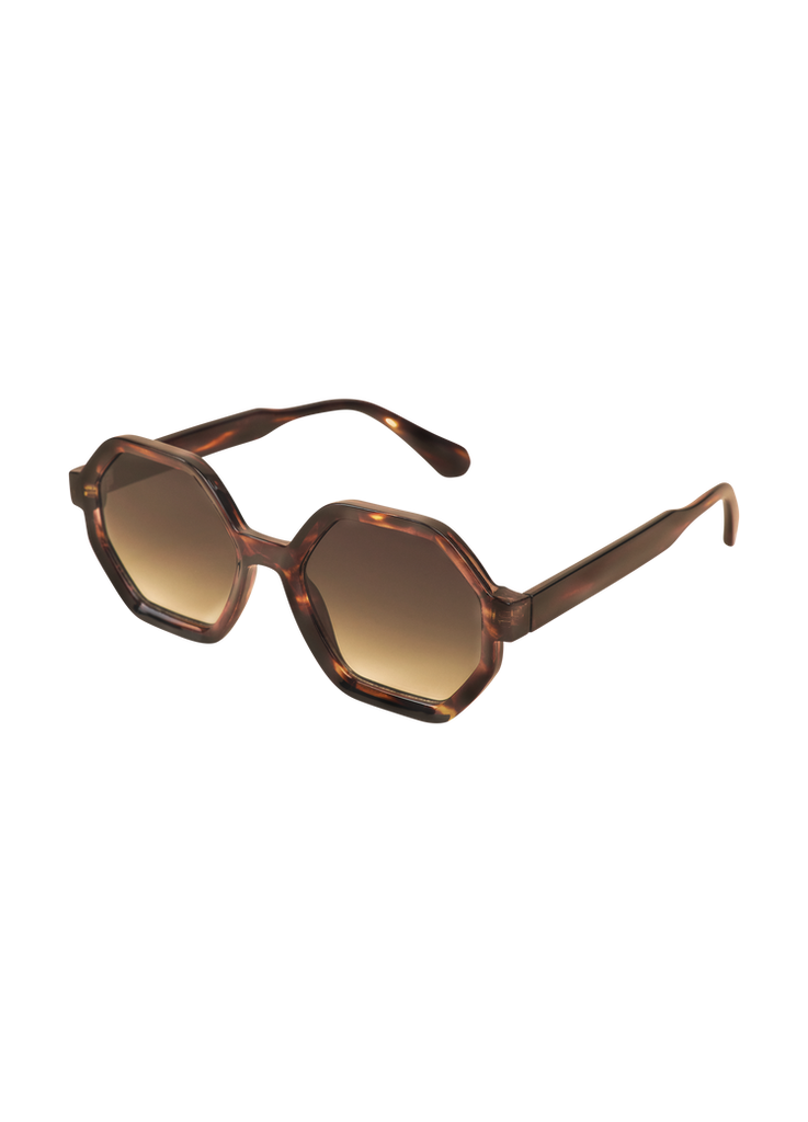 Powder Raven Hexagon Tortoiseshell Sunglasses