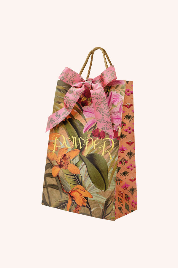 Powder Henrietta Navy & Taupe Suede Gloves