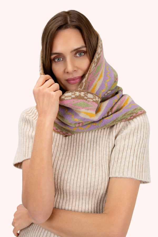 Powder Kayla Pastel Fair Isle Snood Scarf