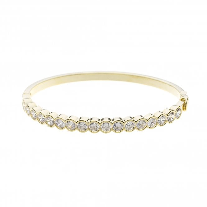 Gold & Crystal Bangle Bracelet