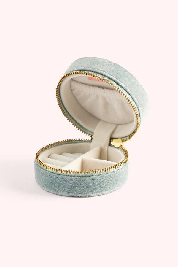 Powder Ice Swooping Swallows Velvet Jewellery Box