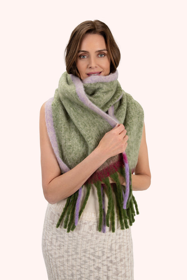 Powder Aria Sage Mix Cosy Scarf