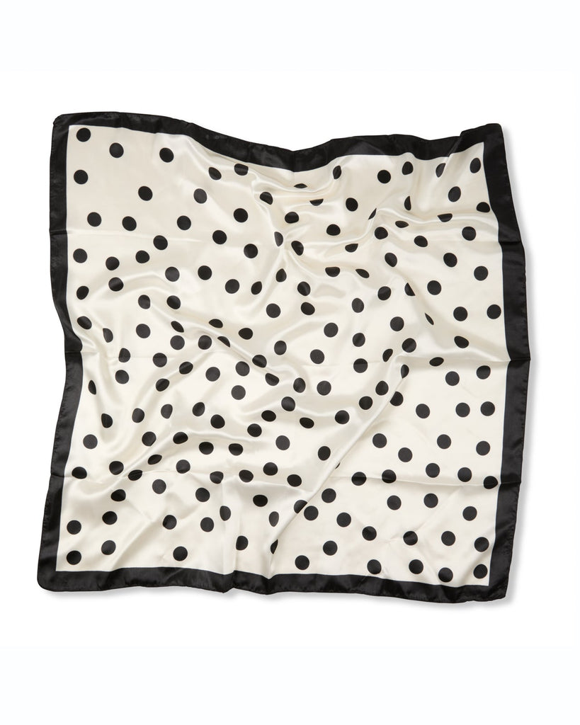 Wren Black Large Spot Neck Scarf