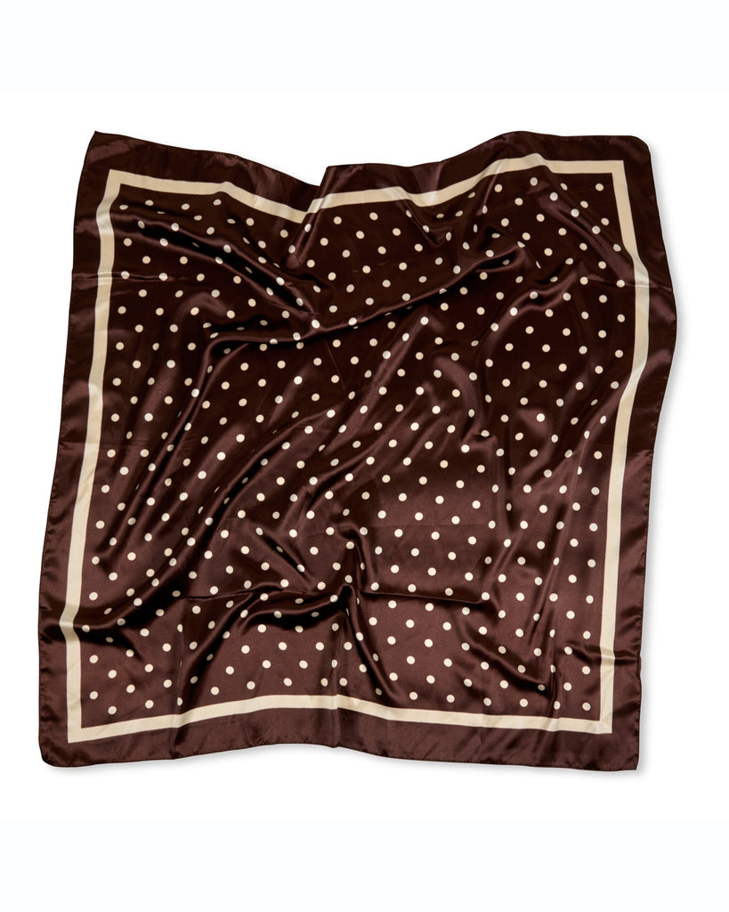 Wren Brown Small Spot Neck Scarf