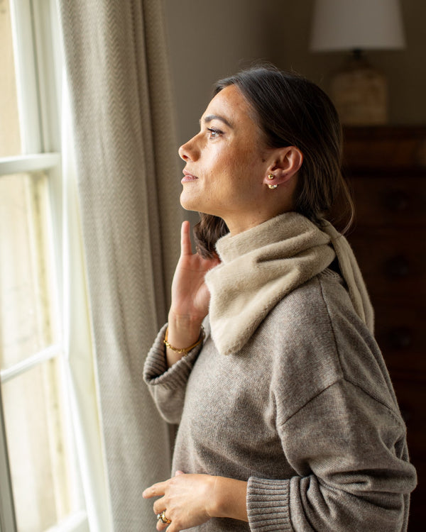 Nova Faux Fur Cream Scarf
