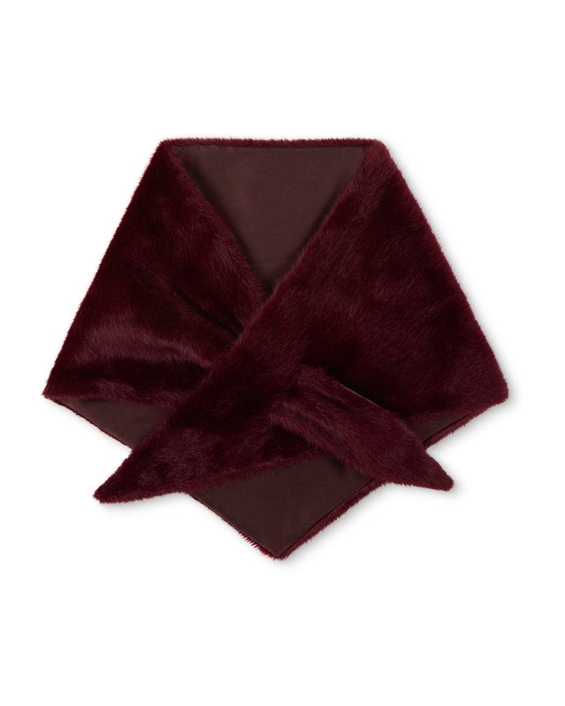 Nova Faux Fur Merlot Scarf