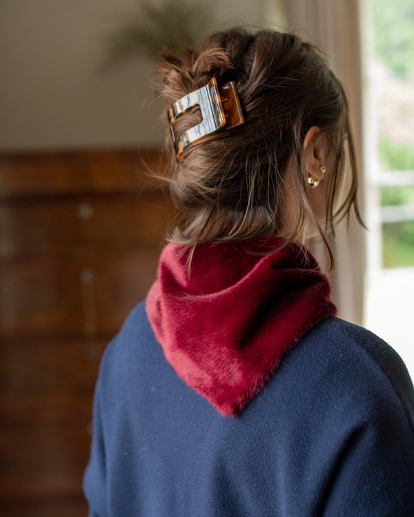 Nova Faux Fur Merlot Scarf