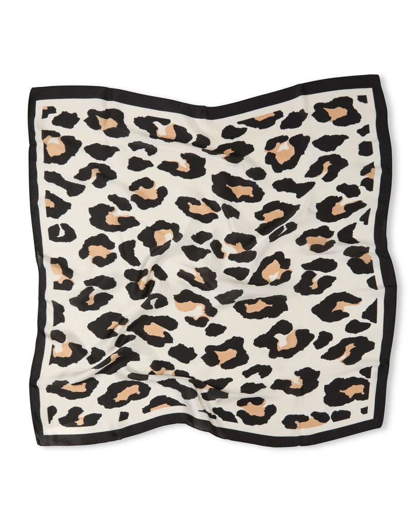 Luna Cream Leopard Print Neck Scarf