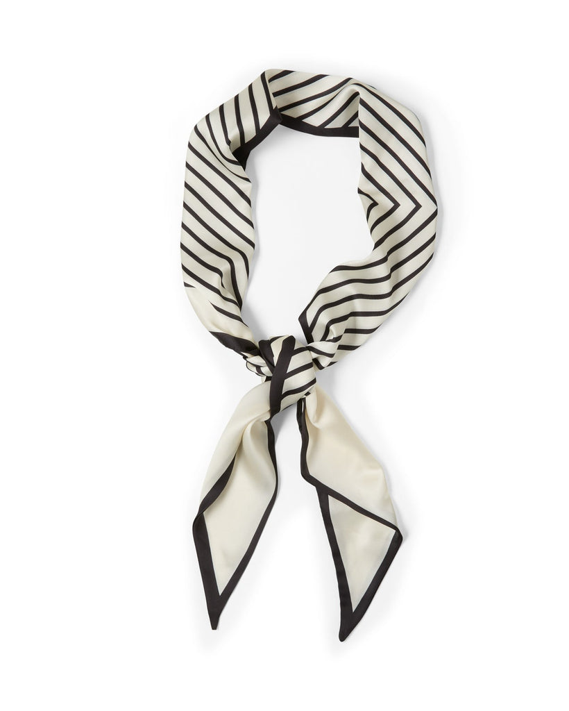 Ava Black Stripe Loop Scarf
