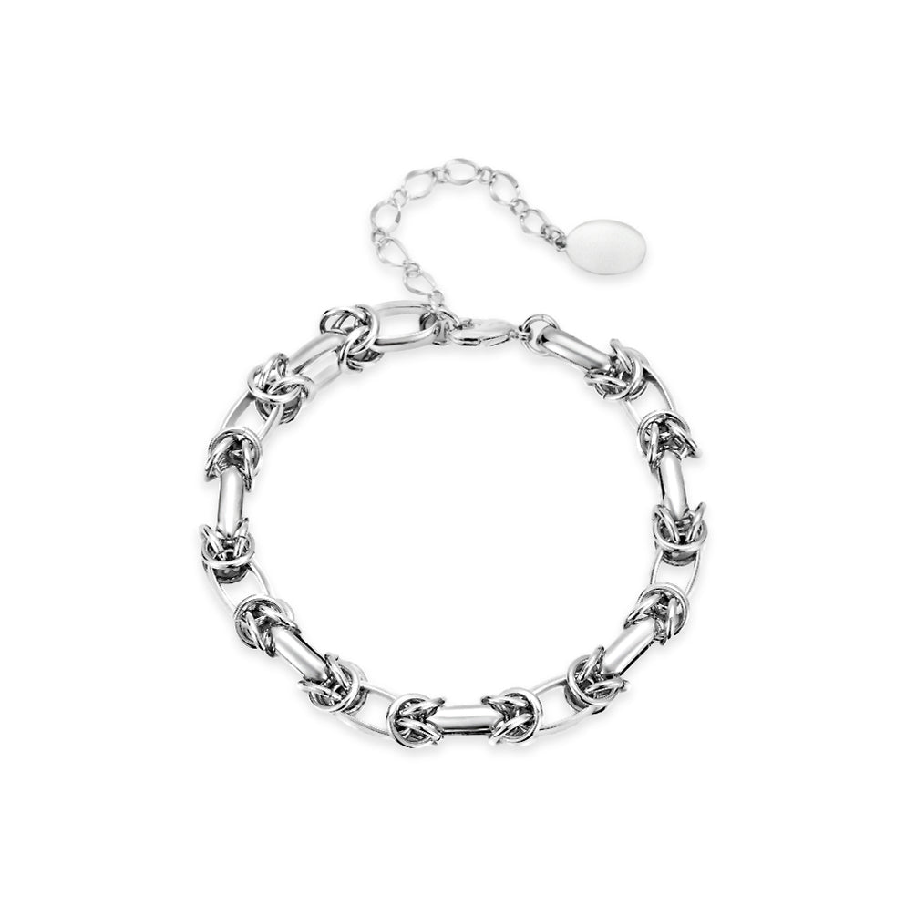 Silver Knot Link Bracelet