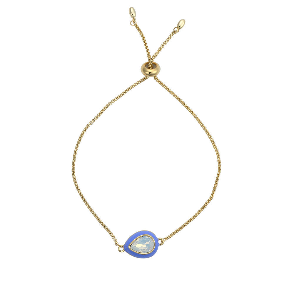 Gold & Lavender Enamel Bracelet