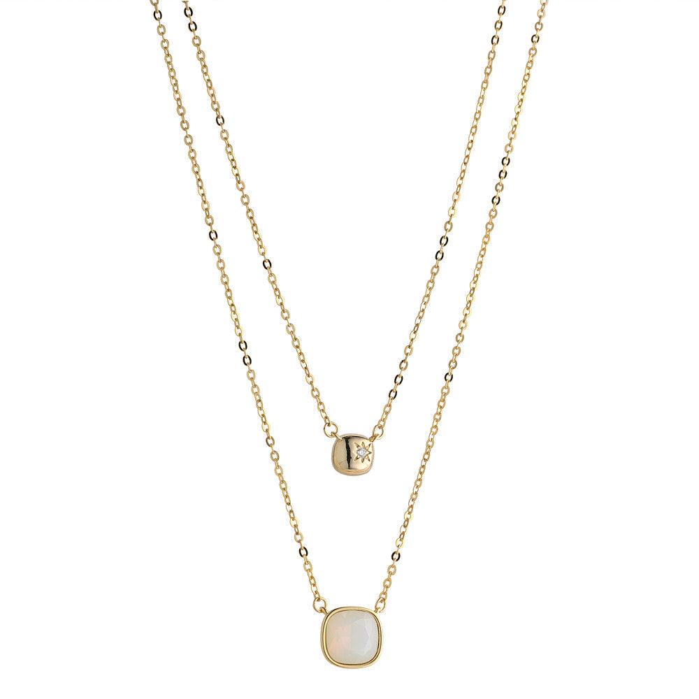 Sasha Gold & Opal Layered Necklace