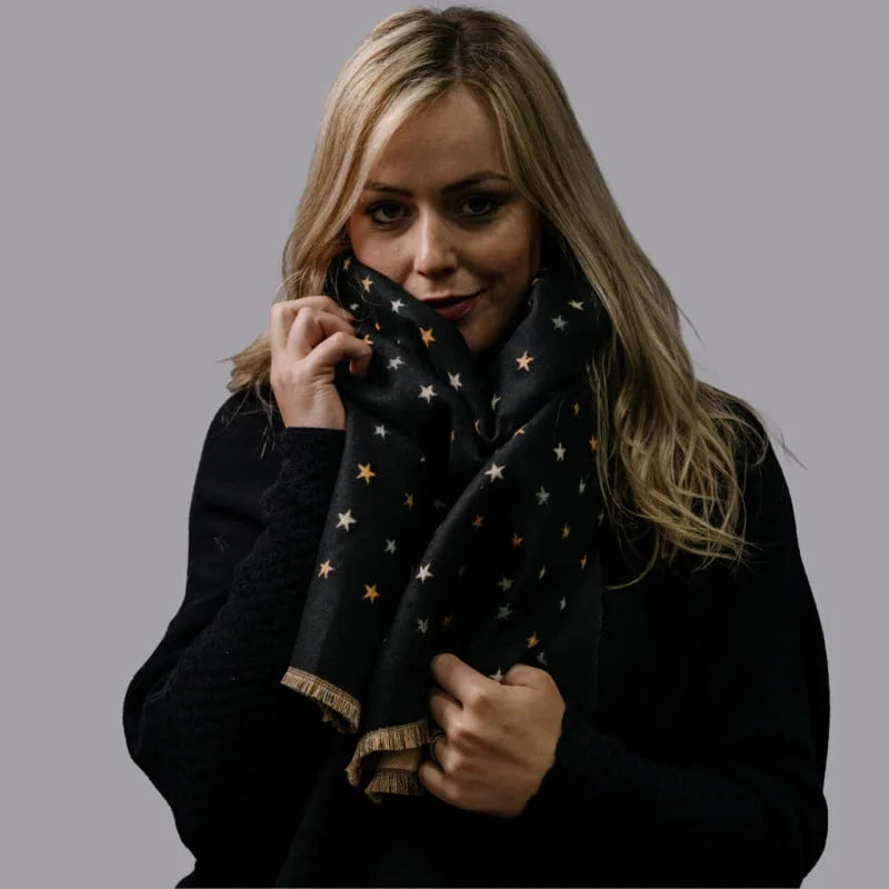 Black and gold scarf print dress online